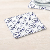 航海のな青いいかり スクエアペーパーコースター (アングル)