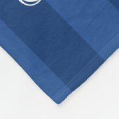 航海のな青い縞パターンいかりの名前をカスタムする フリースブランケット (角)