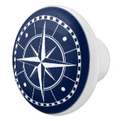 航海のな青および白いコンパス セラミックノブ (右)