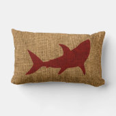 航海のな鮫の素朴な赤 ランバークッション (裏面)