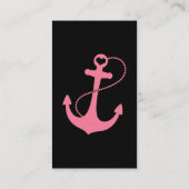 航海のな黒いおよびピンク 名刺 (裏面)