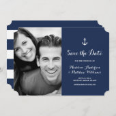 航海のな|の保存日付の写真カード セーブザデート (正面/裏面)