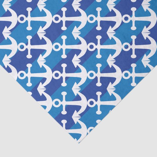 航海のな|の白のいかり|の青い縞 薄葉紙 (詳細)