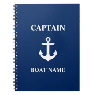 航海のなBoat Name Anchor大尉の濃紺 ノートブック