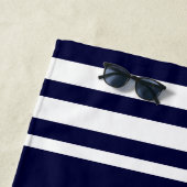 航海のなName |いかりの大尉海軍白のストライプ ビーチタオル (インサイチュ)