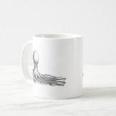 航海のなsteampinkのヴィンテージのタコの本のスケッチ コーヒーマグカップ (正面左)