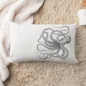 航海のなsteampunkのタコのヴィンテージの本のスケッチ ランバークッション (ブランケット)