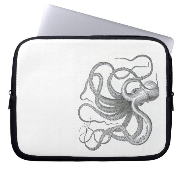 航海のなsteampunkのタコのヴィンテージはスケッチをkraken ラップトップスリーブ (正面)
