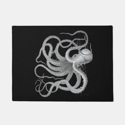 航海のなsteampunkのタコのヴィンテージはビーチをkraken ドアマット (正面)