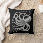 航海のなsteampunkのタコの旧式なヴィンテージはkraken クッション (ブランケット)