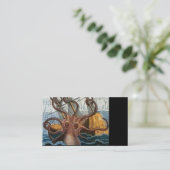 航海のなSteampunk Krakenの巨大なタコ 名刺 (スタンド正面)