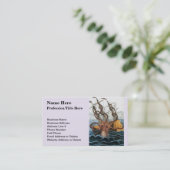 航海のなSteampunk Krakenの巨大なタコ 名刺 (スタンド正面)