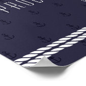 航海ののオ結婚ープンバーサイン18x24青いかり ポスター (角)