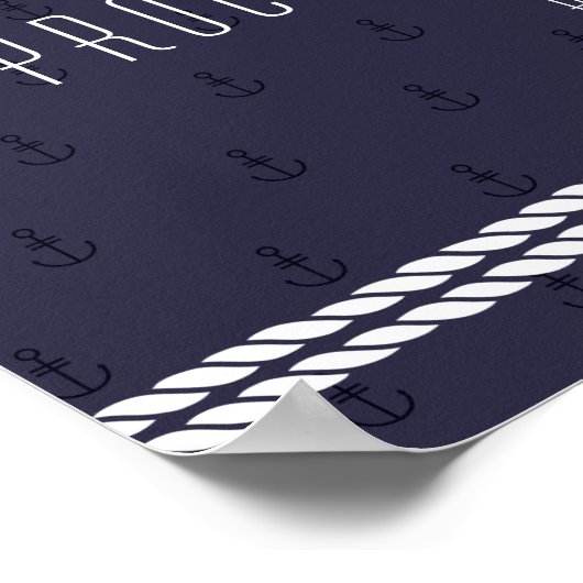 航海ののオ結婚ープンバーサイン18x24青いかり ポスター (角)