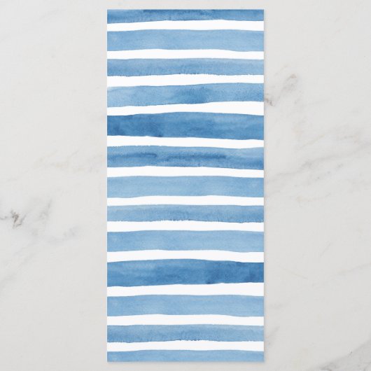 航海ののディナ結婚ーメニュービーチパーティーブルー メニュー (裏面)