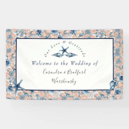 航海ののビーチ結婚シーセルバラハネムーン 横断幕 (横)