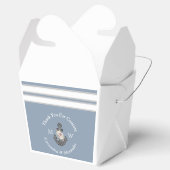 航海ののフローラ結婚いかりダスティブルーホワイト フェイバーボックス (オープン)