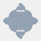 航海ののフローラ結婚いかりダスティブルーホワイト フェイバーボックス (折り畳みなし)