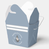 航海ののフローラ結婚いかりダスティブルーホワイト フェイバーボックス (オープン)