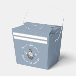 航海ののフローラ結婚いかりダスティブルーホワイト フェイバーボックス