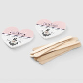 航海ののフローラ結婚いかりピンクネイビーウェルカム ハンドファン (組立なし)