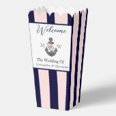 航海ののフローラ結婚いかりピンクネイビーウェルカム フェイバーボックス (裏面)