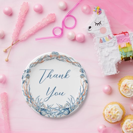 航海ののフローラ結婚いかりピンクネイビーウェルカム ペーパープレート (パーティー)