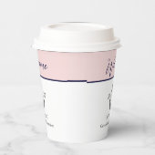 航海ののフローラ結婚いかりピンクネイビーウェルカム 紙コップ (左)