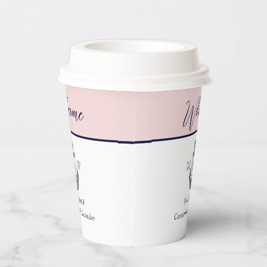 航海ののフローラ結婚いかりピンクネイビーウェルカム 紙コップ (右)