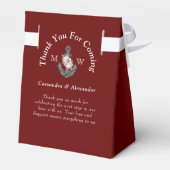 航海ののフローラ結婚いかりマルーンブルガンディーレッド フェイバーボックス (裏面サイド)