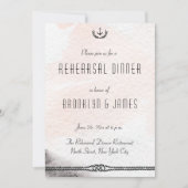 航海ののリハ結婚ーサル招待状ウォーターカラーピーチ 招待状 (正面)