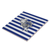 航海のの人魚のようなクロムは縞で飾ります タイル (側面)