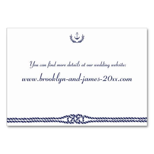 航海のの結婚いかり付き宿泊カード テーブルナンバー (裏面)