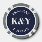 航海のの結婚カスタムトランプのポーカーチップトークン ポーカーチップ (裏面)