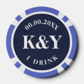 航海のの結婚ドリンクカスタムトークントランプのポーカーチップ ポーカーチップ (裏面)