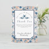 航海のの結婚ビーチ貝の花バラ サンキューカード (スタンド正面)