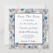 航海のの結婚ビーチ貝殻の花 セーブザデート (正面)