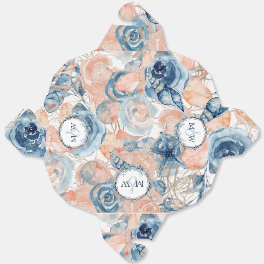 航海のの結婚ビーチ貝殻の花 フェイバーボックス (見開き)