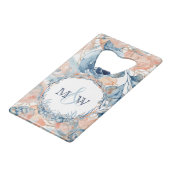 航海のの結婚ビーチ・シーシェルとバラ クレジットカード栓抜き (正面アングル)