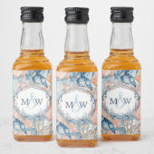 航海のの結婚ビーチ・シーシェルとバラ リキュールボトルラベル (ボトル)