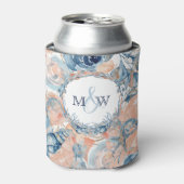 航海のの結婚ビーチ・シーシェルとバラ 缶クーラー (缶正面)