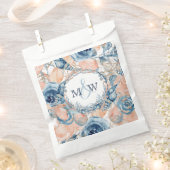 航海のの結婚ビーチ・シーシェルnバラ フェイバーバッグ (クリップ留めされた状態)