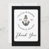 航海のの結婚フローラいかり サンキューカード (正面)