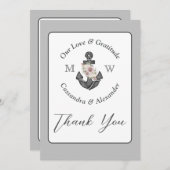 航海のの結婚フローラいかり サンキューカード (正面/裏面)