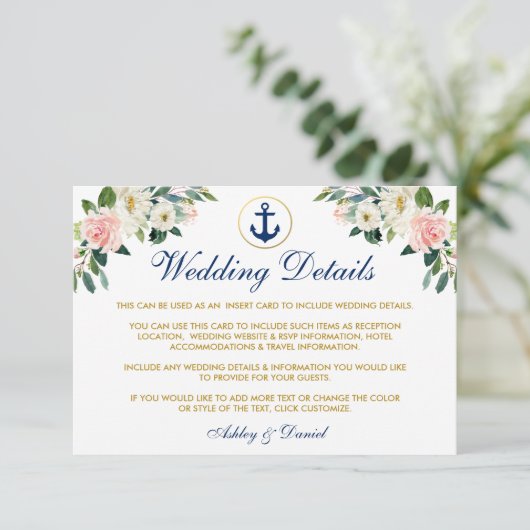 航海のの結婚フローラ金ゴールド詳細挿入カード エンクロージャーカード (スタンド正面)