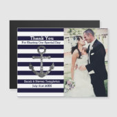 航海のの結婚写真Thank You Magnets (正面/裏面)