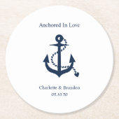 航海のの結婚婚約リハーサル ラウンドペーパーコースター (正面)