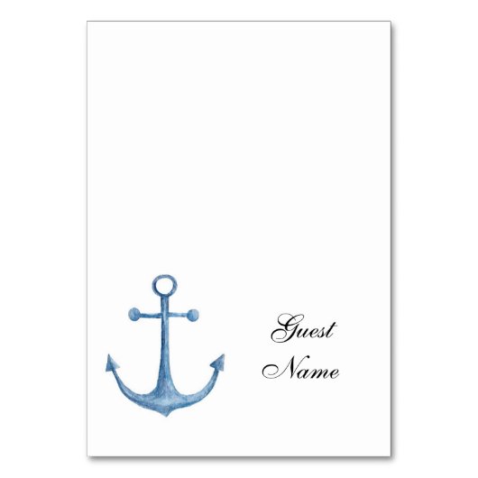 航海のの結婚座席表ビーチテーブル名Blue テーブルナンバー (正面)