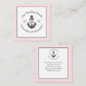 航海のの結婚詳細フローラいかりピンク海軍 エンクロージャーカード (正面/裏面)