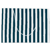 航海のの赤いカニは縞で飾ります ラージペーパーバッグ (裏面)